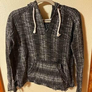 Billabong Women's Charcoal and White Patterned Hoodie